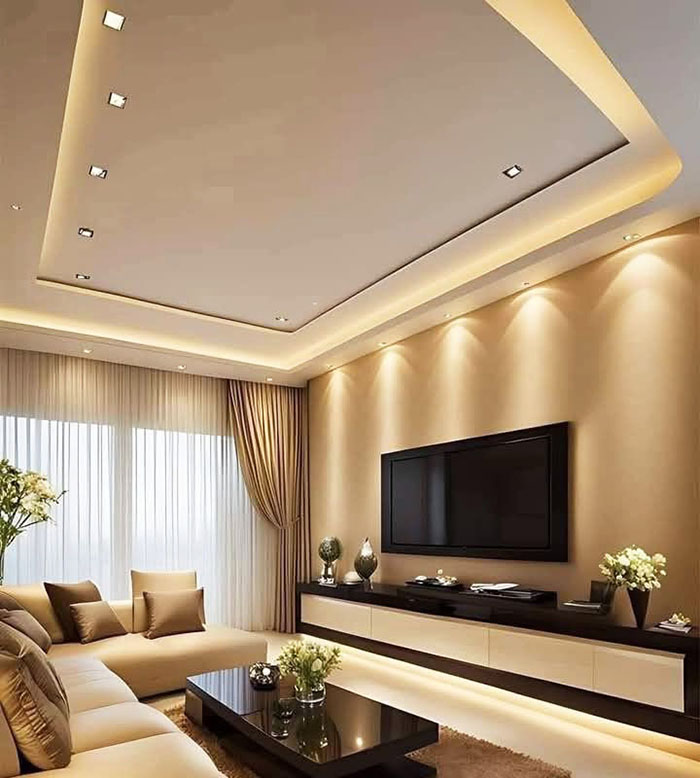 mẫu trần thạch cao đơn giản